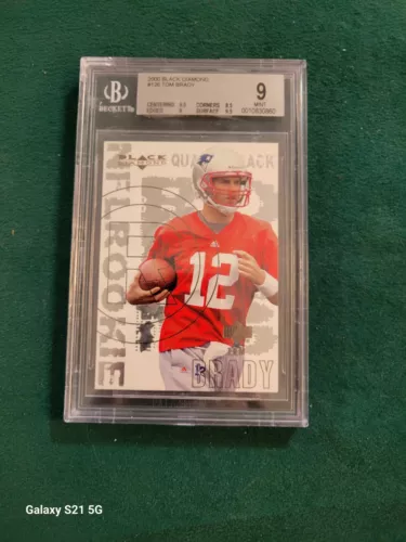 2000 Black Diamond #126 Tom Brady BGS 9