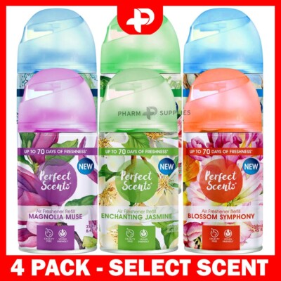 Lufterfrischer Nachfüller für Air Wick Airpure Jasmin Magnolie Baumwolle 4er Pack