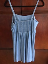 Gap Women's Chambray Jean Denim Spaghetti Strap Cami Dress, Small, Denim, NWT