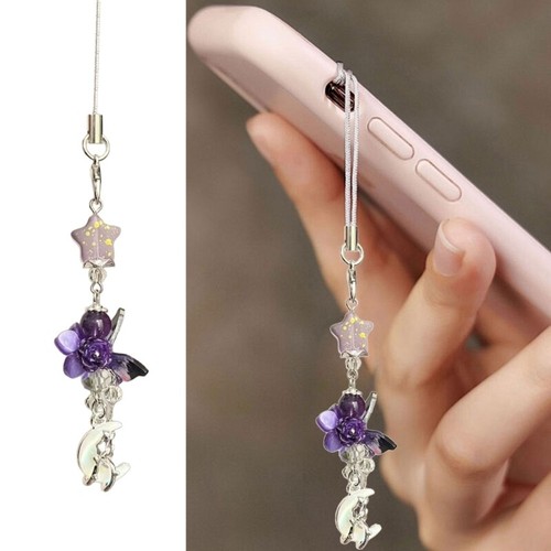 Purple Beaded Tassels Phone Strap Offering A Blend Of Style And Functionality - Zdjęcie 2 z 8