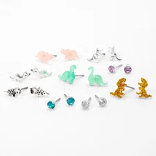 Claire's Dinosaur Mixed Stud Earrings - 9 Pack (G131424-1 LOC. G)