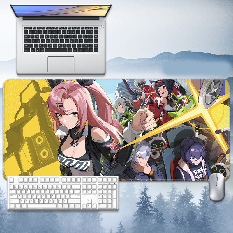 Anime Zenless Zone Zero Gaming Mouse Pad Keyboard Mat Y21 Desk Playmat-image