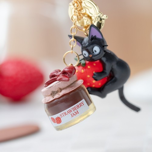 Japan Studio Ghibli Kiki's Lieferservice Armband Schlüsselanhänger Jiji "Erdbeermarmelade" - Bild 4 von 9