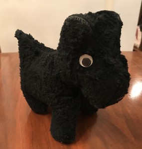 Vintage Black Scotty Dog RARE Stuffed wind up musical very old in good shape | eBay
