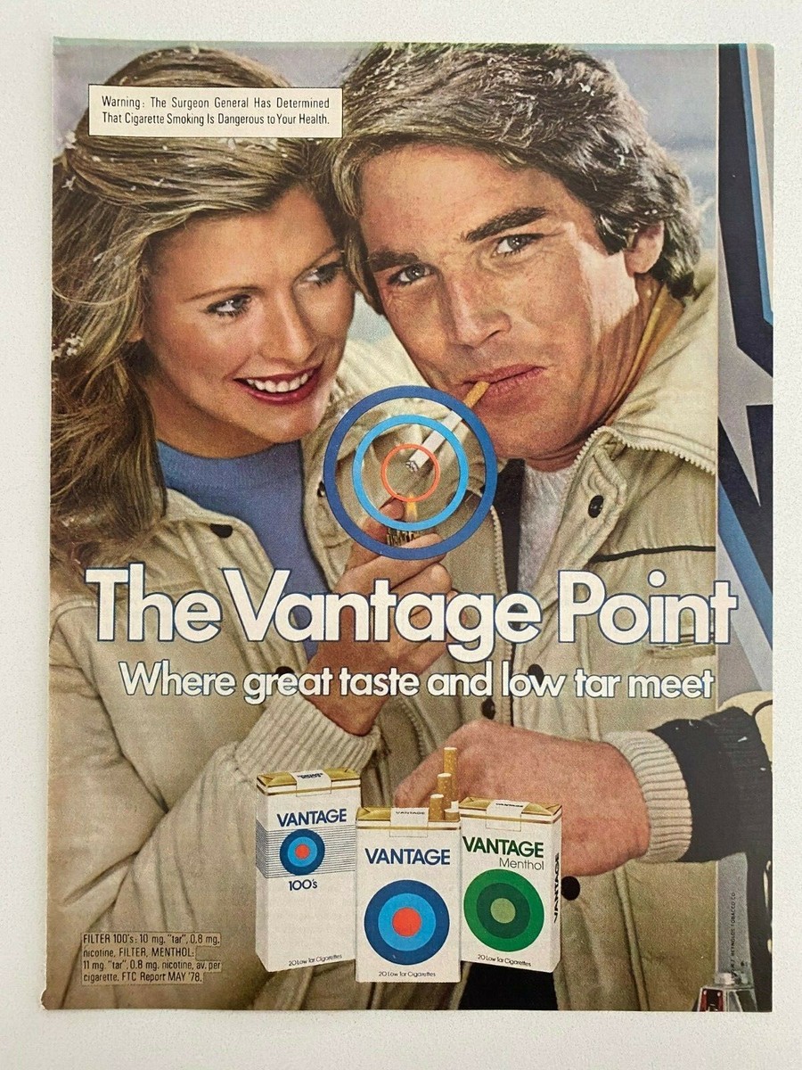 Vantage Cigarettes Vintage 1980's Print Ad | eBay