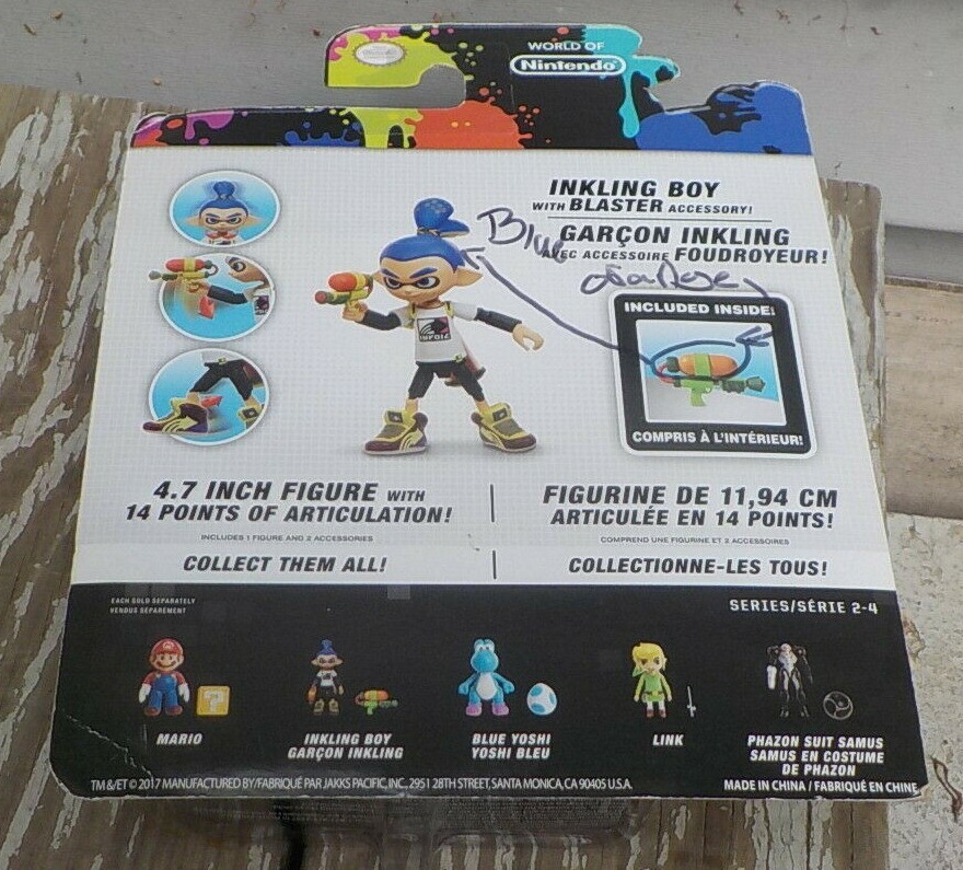 WORLD OF NINTENDO series 2-4 INKLING BOY W/ BLU BLASTER