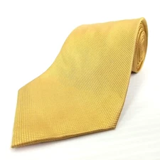 Geoffrey Beene Luxury Tie Gold-Colored Stain Resistant Silk Necktie 60" x4"