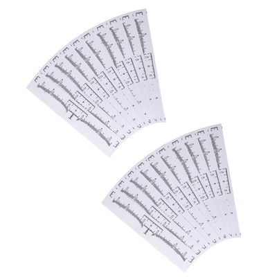 10/20/50Pcs Eyebrow Ruler Scale Sticker Makeup Tattoo Shaper Stencil Measure