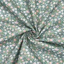 William Morris Fabric - Vintage Floral Clover Cotton Percale Dressmaking Fabric