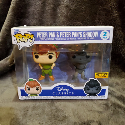 Funko Pop! 2 Pack DISNEY PETER PAN & PETER PAN S SHADOW Hot Topic Box Damage