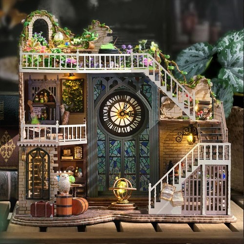 Miniature Wizardi Roombox Kit - Dollhouse Kit Clock - Picture 2 of 7