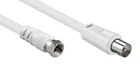 Coax TV Aerial to F Screw Plug Cable Coaxial PAL Double Shielded Lead