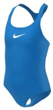 Nike Swim Girls' Essential Racerback One Piece Photo Blue Size Medium 