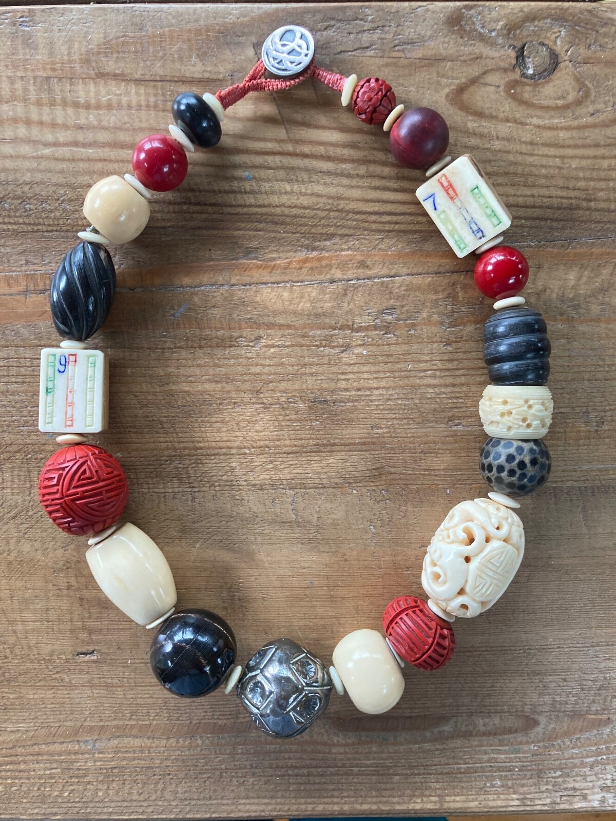 Asian Inspired Chunky Bead Statement Necklace - image 2