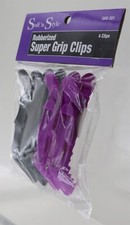 Soft-n-style Rubberized 4 pc pack of Super Grip Clips for hair