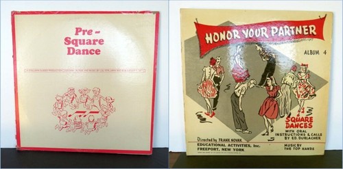 Vintage '70's Square Dance Vinyl Records Honor Your Partner Pre-Square Dance VG+