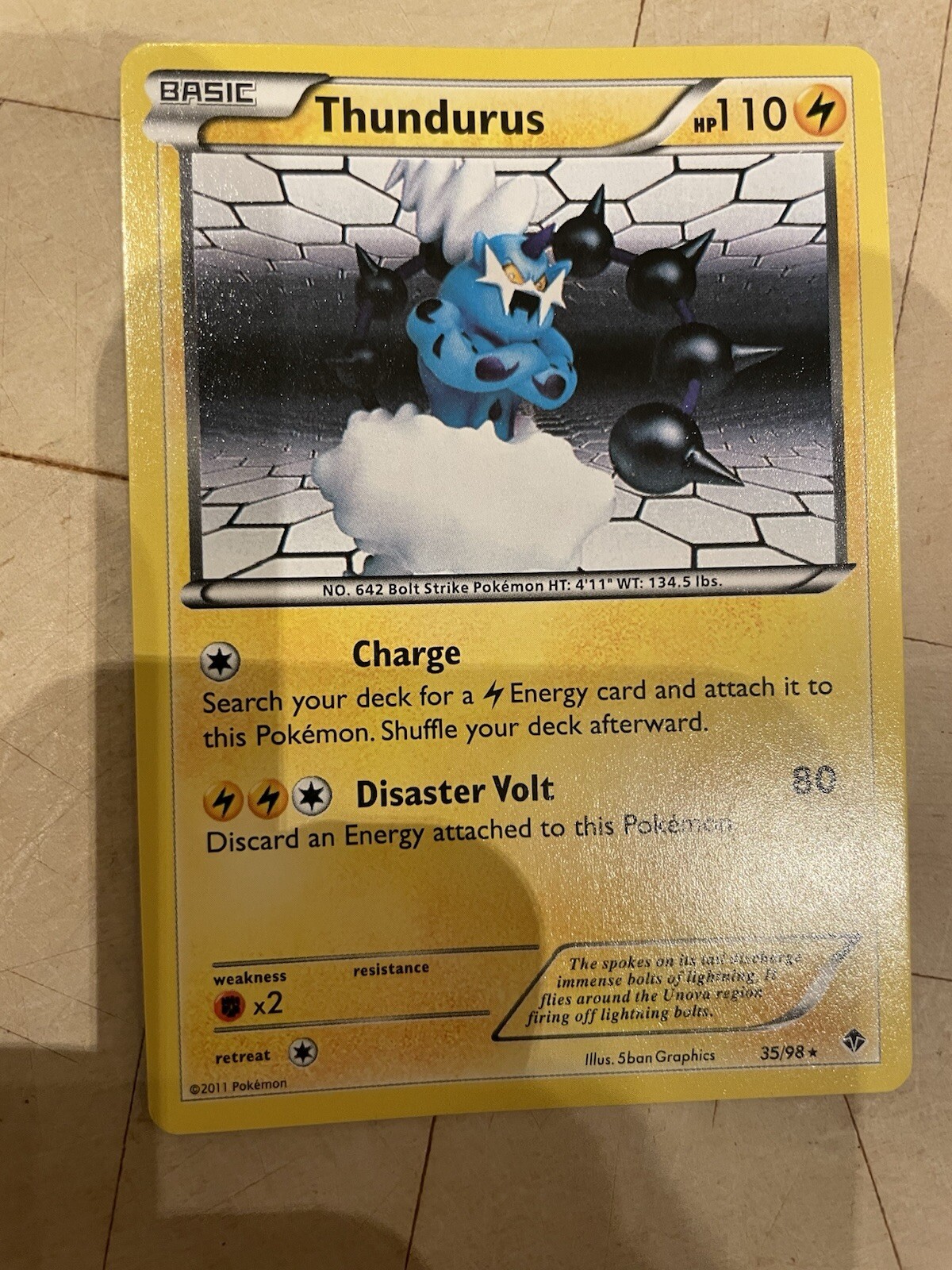 Pokemon TCG Thundurus Emerging Powers (EPO) 35/98 LP