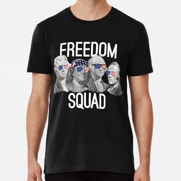 Freedom Squad Founding Fathers Revolution Mount Rushmore T-Shirt S-5XL