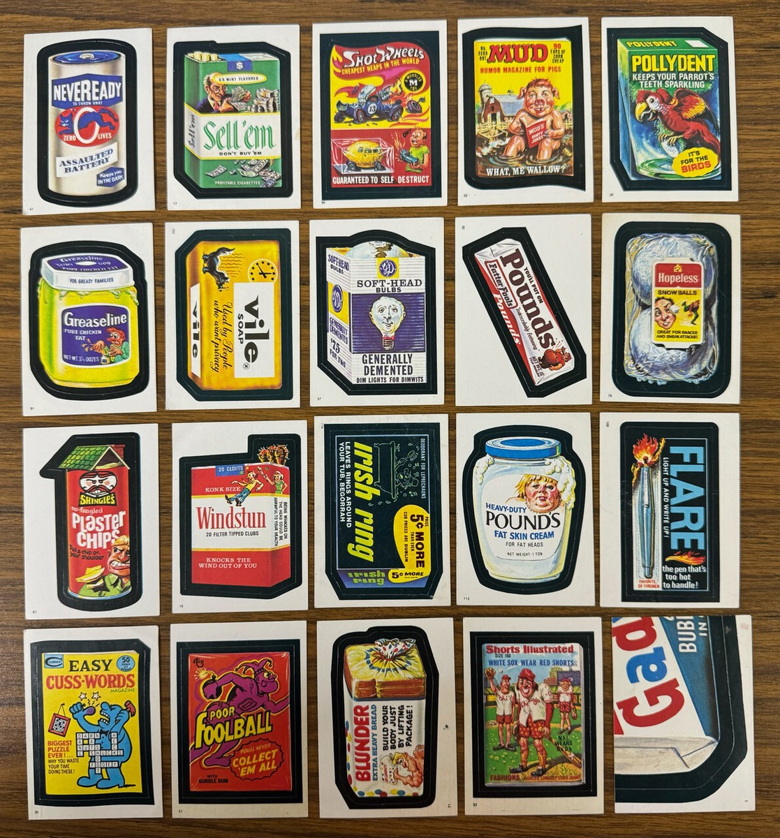 1980 & 1982 Topps Wacky Packages Stickers Lot of 41 Low