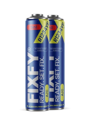 FIXFY 5in1 Ersatzgas R1234YF - Klimaanlage - AC 2 Dosen für Autos ab 2017 NEU