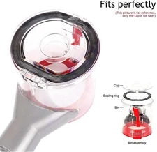 Dust Bin Lid Cap For Dyson V7/V8 Vacuum Cleaner Replacement Cover W/Seling Ring