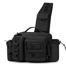 Cintura tracolla borsa attrezzatura da pesca porta canna oggetti colore nero