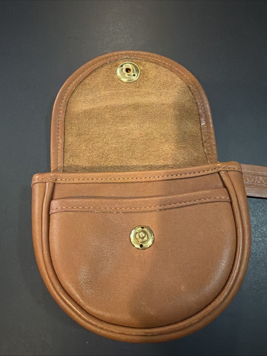 Vintage COACH Mini British Tan Convertible Turnlock Crossbody Belt