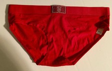 Victoria  s Secret Panties S Red Logo Bling Hipster Pretty NWT