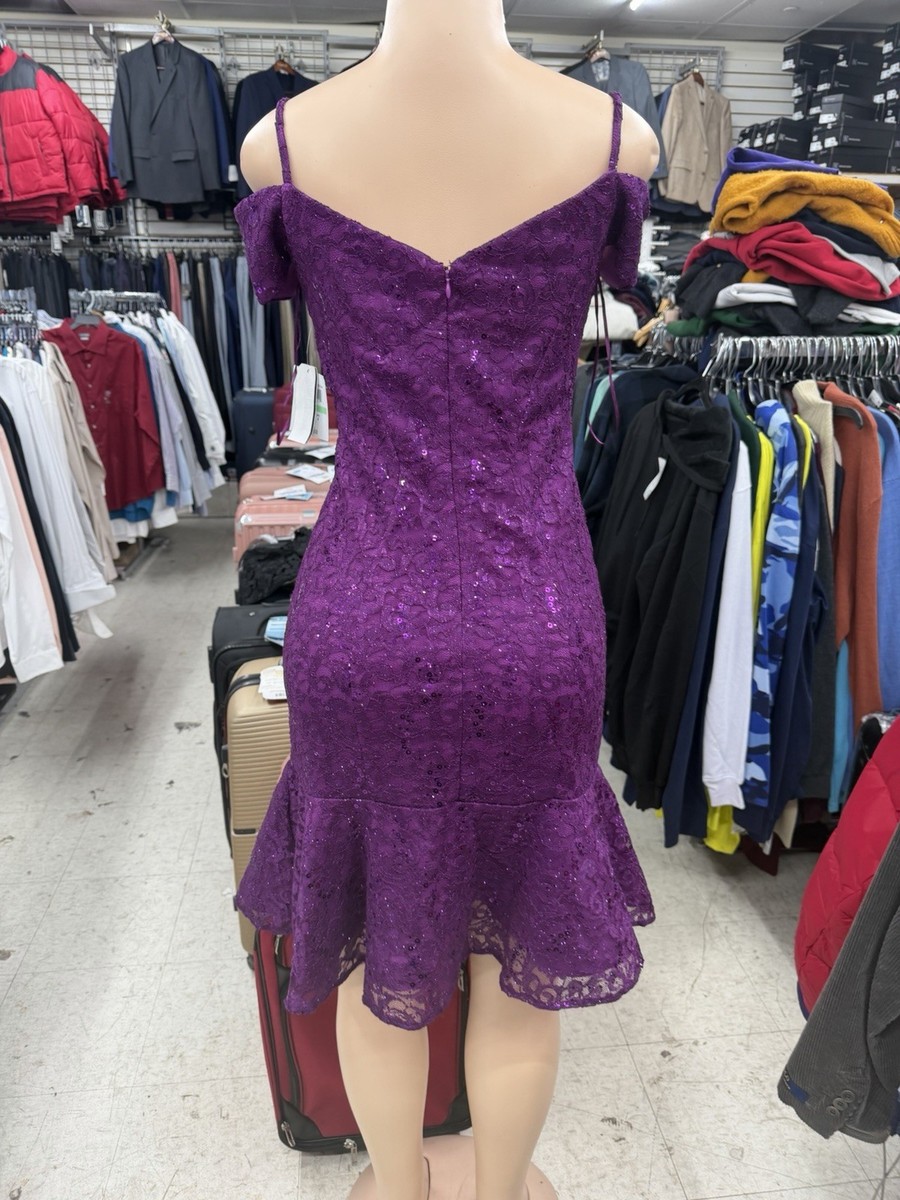 Nightway Purple Mini Off Shoulder Lace Dress Size 8 | eBay Nightway Purple Mini Off Shoulder Lace Dress Size 8 | eBay