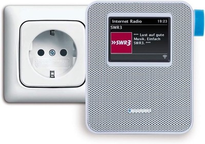 Blaupunkt PIB 100 Steckdosenradio WLAN UKW Bluetooth Farbdisplay Weiß, NEU