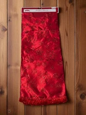 Red Glitter Snowflake Christmas Tree Skirt New 48 inch