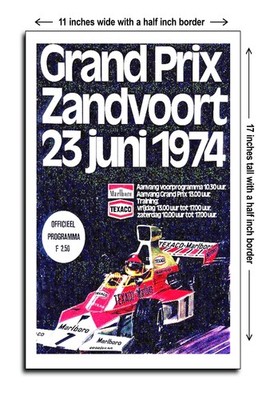 1974 Zandvoort Grand Prix - 11x17 Poster