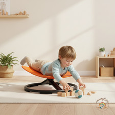 Spinning Chair Kids Sensory Swivel Chair Autism ADHD Body Coordination Orange