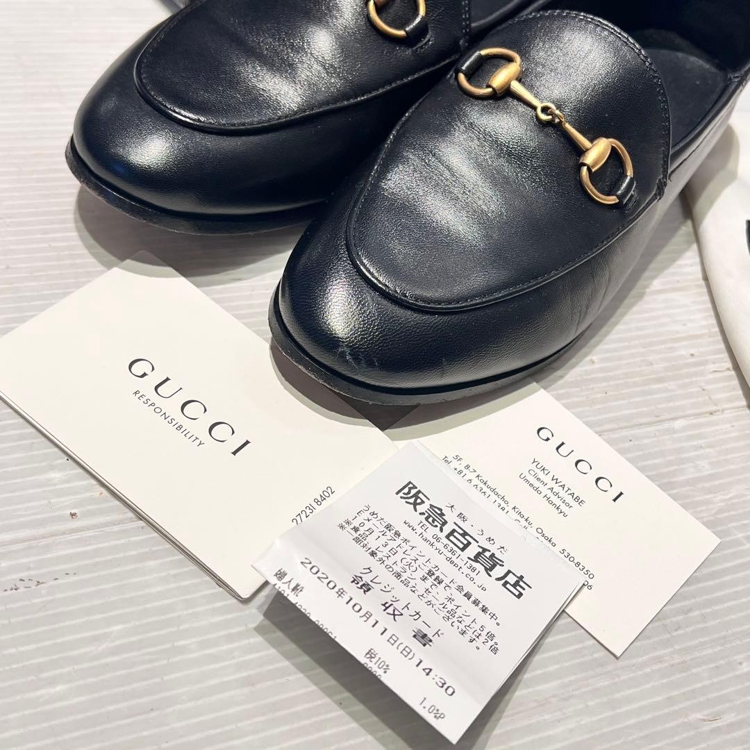 GUCCI Women's Loafers Horsebit Leather Black EU35/US5 120233c thumbnail 5