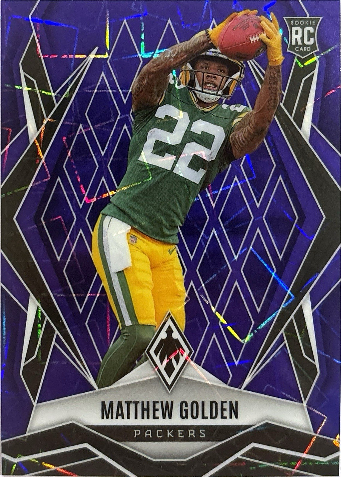 2025 Panini Phoenix - Matthew Golden Purple Lazer Rookie /99 (RC) Packers #174