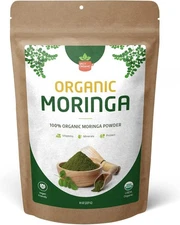Organic moringa powder (Moringa Oleifera) - USDA Organic Moringa Leaf Powder-8Oz