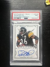 POP1 2015 PANINI NATIONAL TREASURES JEROME BETTIS SIGNATURESEMERALD /5 PSA9 POP1
