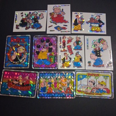 Popeye Cartoon Prism Vending Machine Stickers 1994 King Feature Syndicate, Inc.