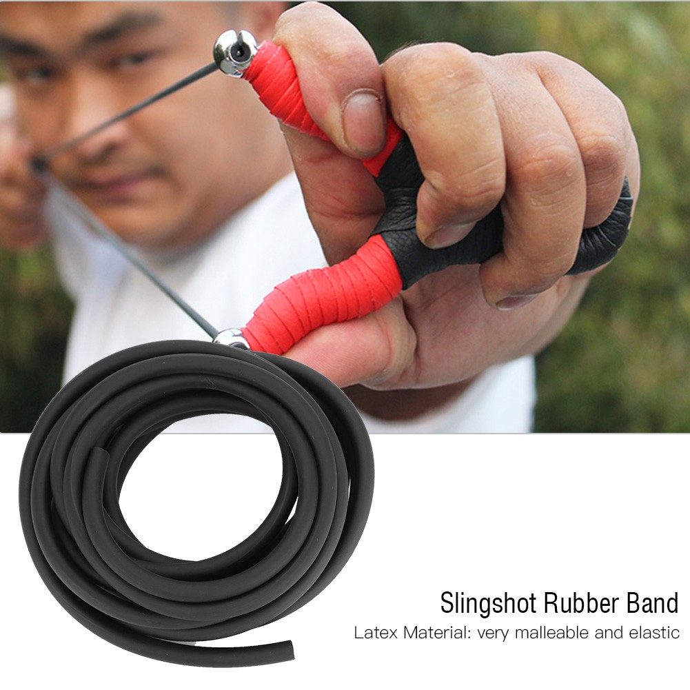 1M Slingshot Latex Band High Flexibility For Hunting Shooting Black