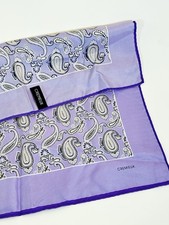 Daniel Cremieux Silk Pocket Squares 16"X16" Purple Paisleys EUC
