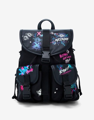 Arcane Graffiti Glow-In-The-Dark Slouch Mini Backpack NWT
