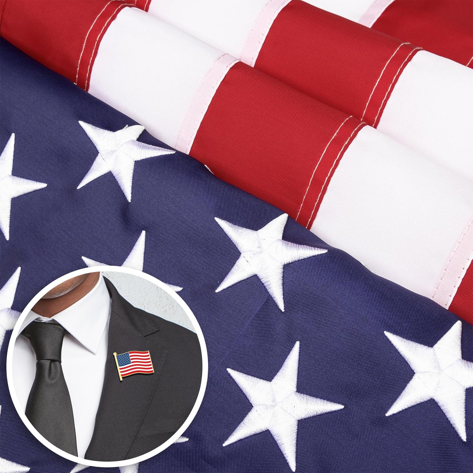 5x8 Heavy Duty Nylon American Flag for Outdoor Use