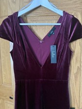 NWT Lulus Velvet Long Dress With Slit + tank top , Small
