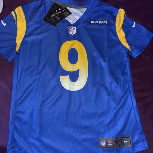 Nike Matthew Stafford LA Rams Blue Game Jersey WOMENS Sz small New