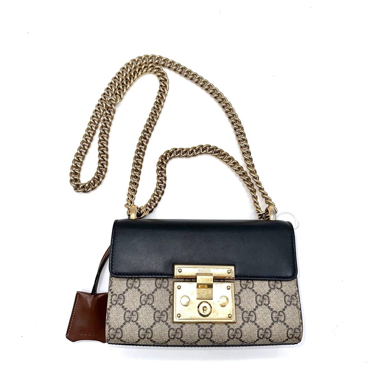 Gucci GG Supreme Monogram Calfskin Small Padlock Shoulder Bag