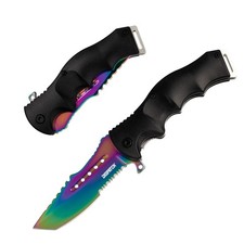 8"Spring Assisted Tactical Pocket Knife Folding Survival Hunting Knife with Clip