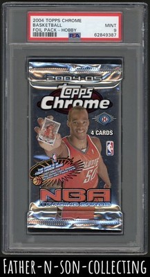 2004 Topps Chrome Basketball Foil PSA 9 HOBBY Pack Possible Lebron Last One!