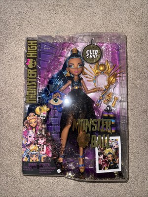 Monster High Cleo De Nile Doll in Monster Ball Party Dress with Accessories-NEW