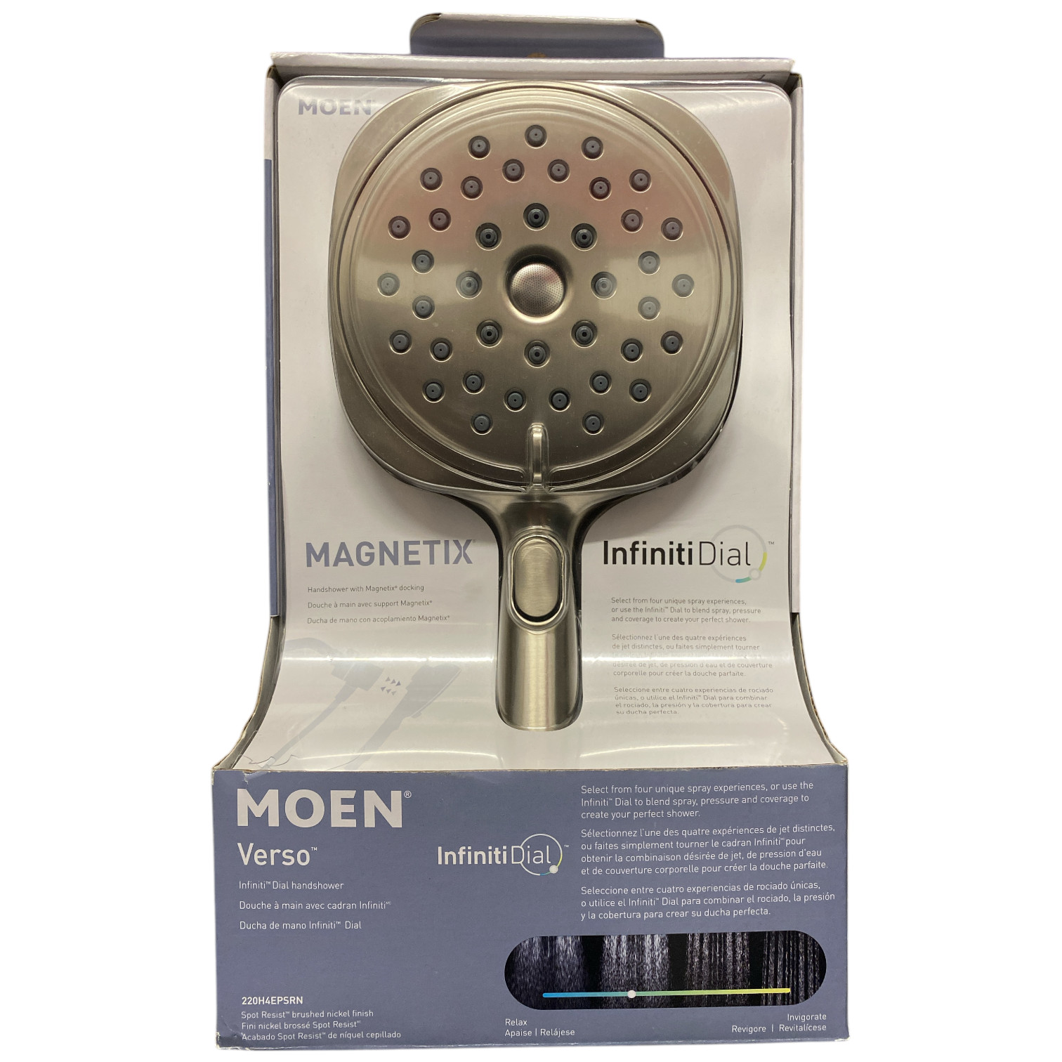 Moen Verso Handheld Shower with Infiniti Dial, Brushed Nicke