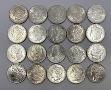 1889 United States Silver Morgan $1 Lot Of (20) -Full Tube- .900 Silver 